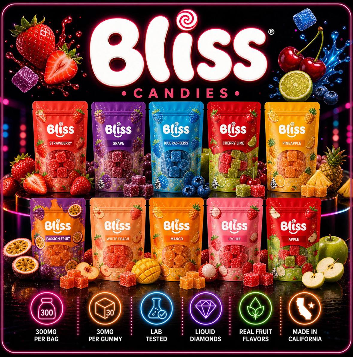 Bliss Gummy (30mg each/300mg)